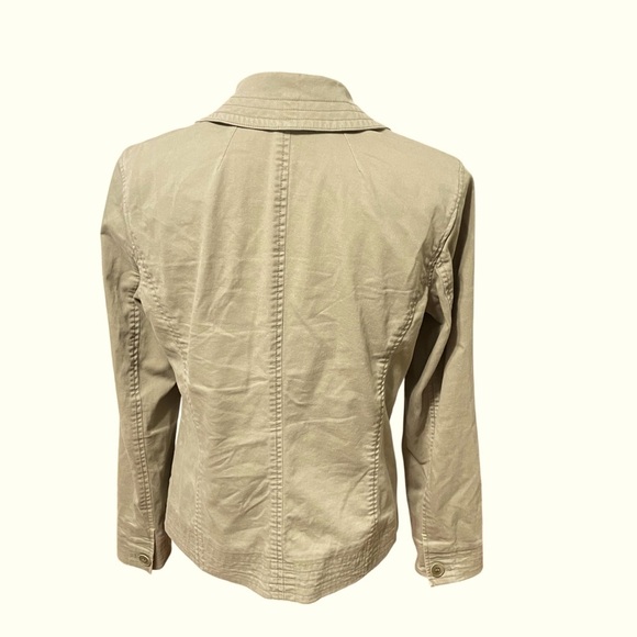 Sigrid Olsen Olive Green Embroidered Cotton Blazer Jacket Women’s Size 8 - Picture 3 of 11